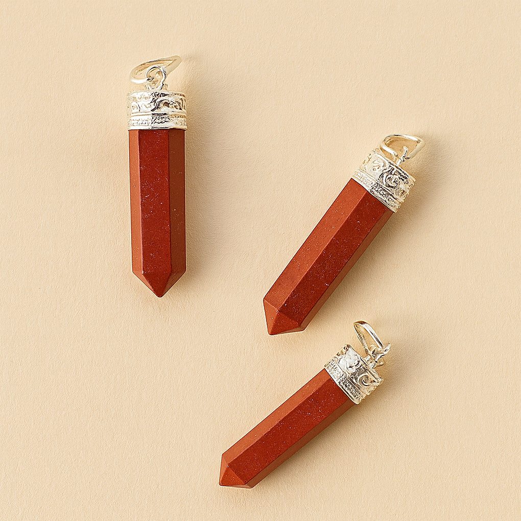 Physical/Emotional Strength + Grounding Red Jasper Pendant
