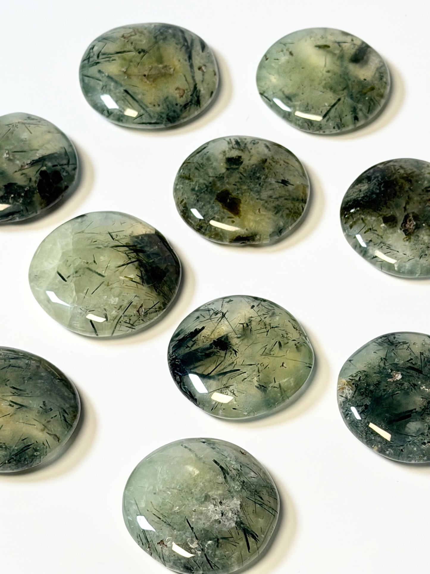Anti phobia and nightmares Prehnite Flat Stone
