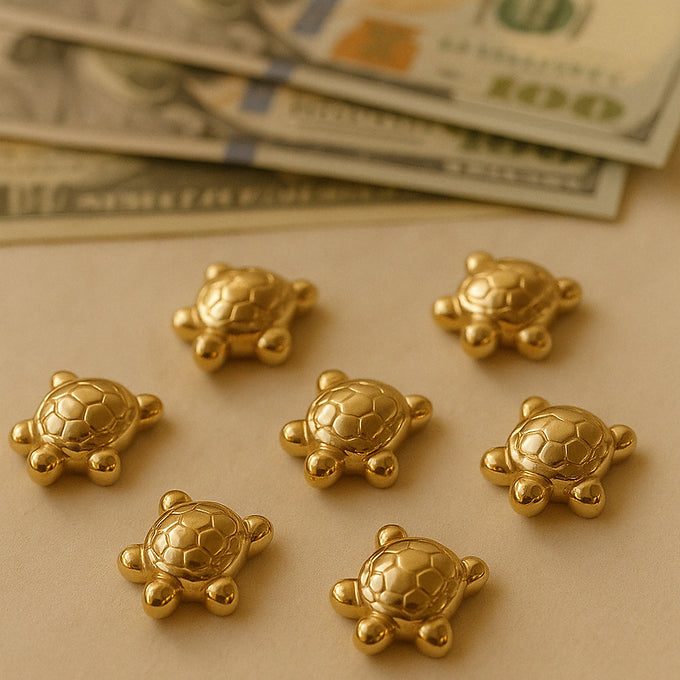 Wealth Attractor Pyrite Tortoise
