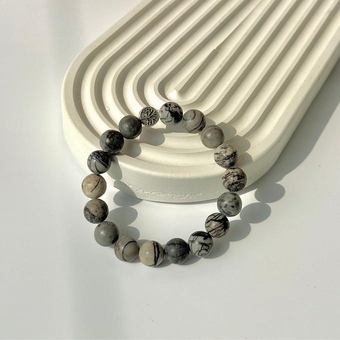Spider Web Jasper - Stone of Safety, Networking & Calm