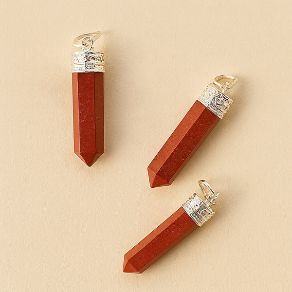 Physical/Emotional Strength + Grounding Red Jasper Pendant