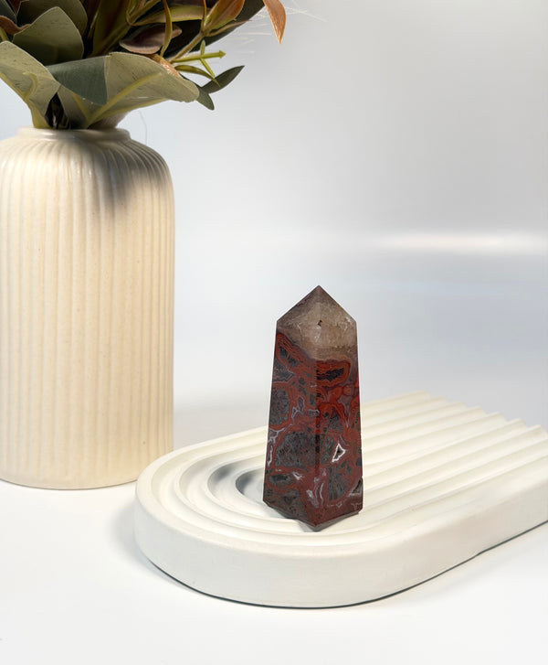Crazy Lace Agate Tower ~ The Laughter stone