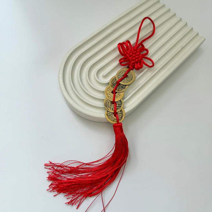 Feng Shui Wealth Coin tassel