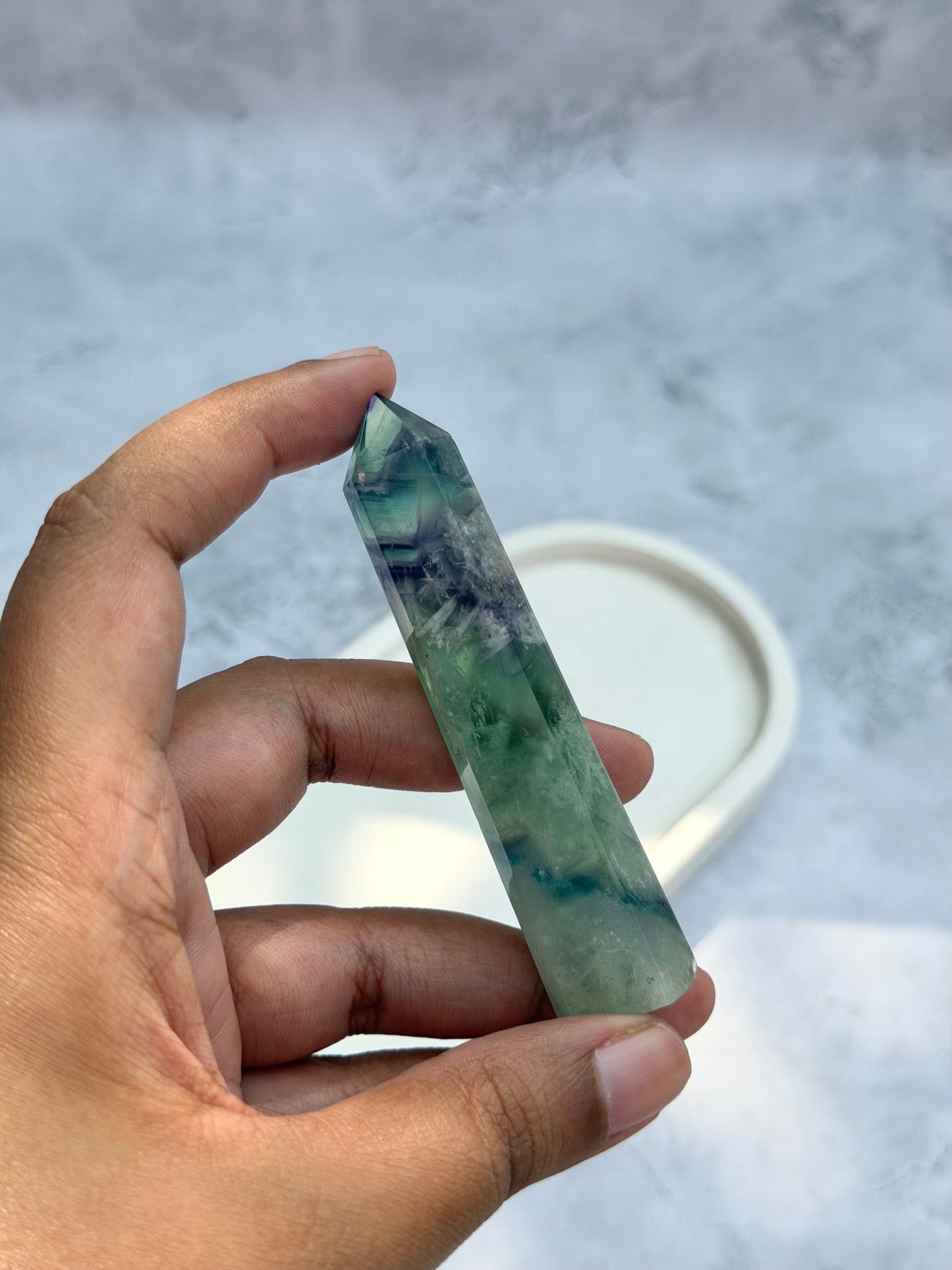 Multi Fluorite Bracelet Clarity, Focus & Protection Tower