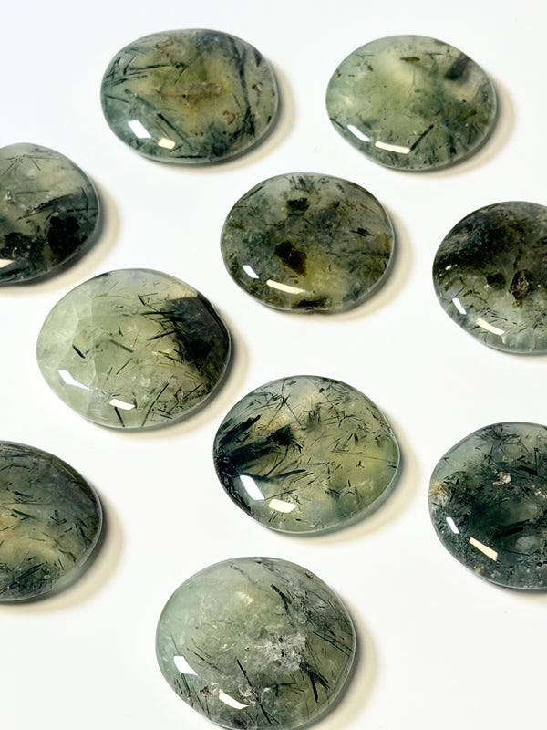 Anti phobia and nightmares Prehnite Flat Stone
