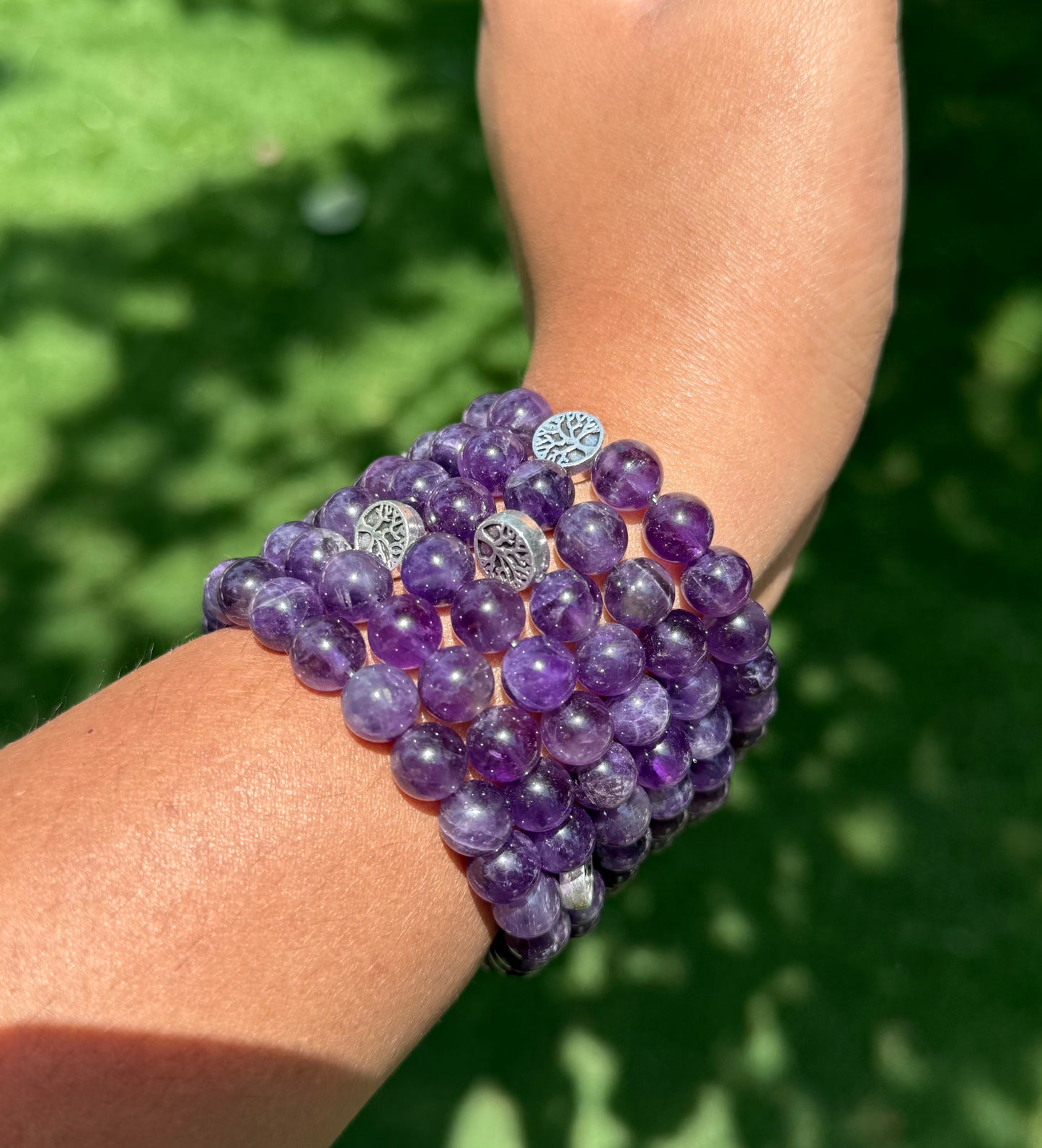 Anti Addiction + Enlightenment Amethyst Bracelet 8mm