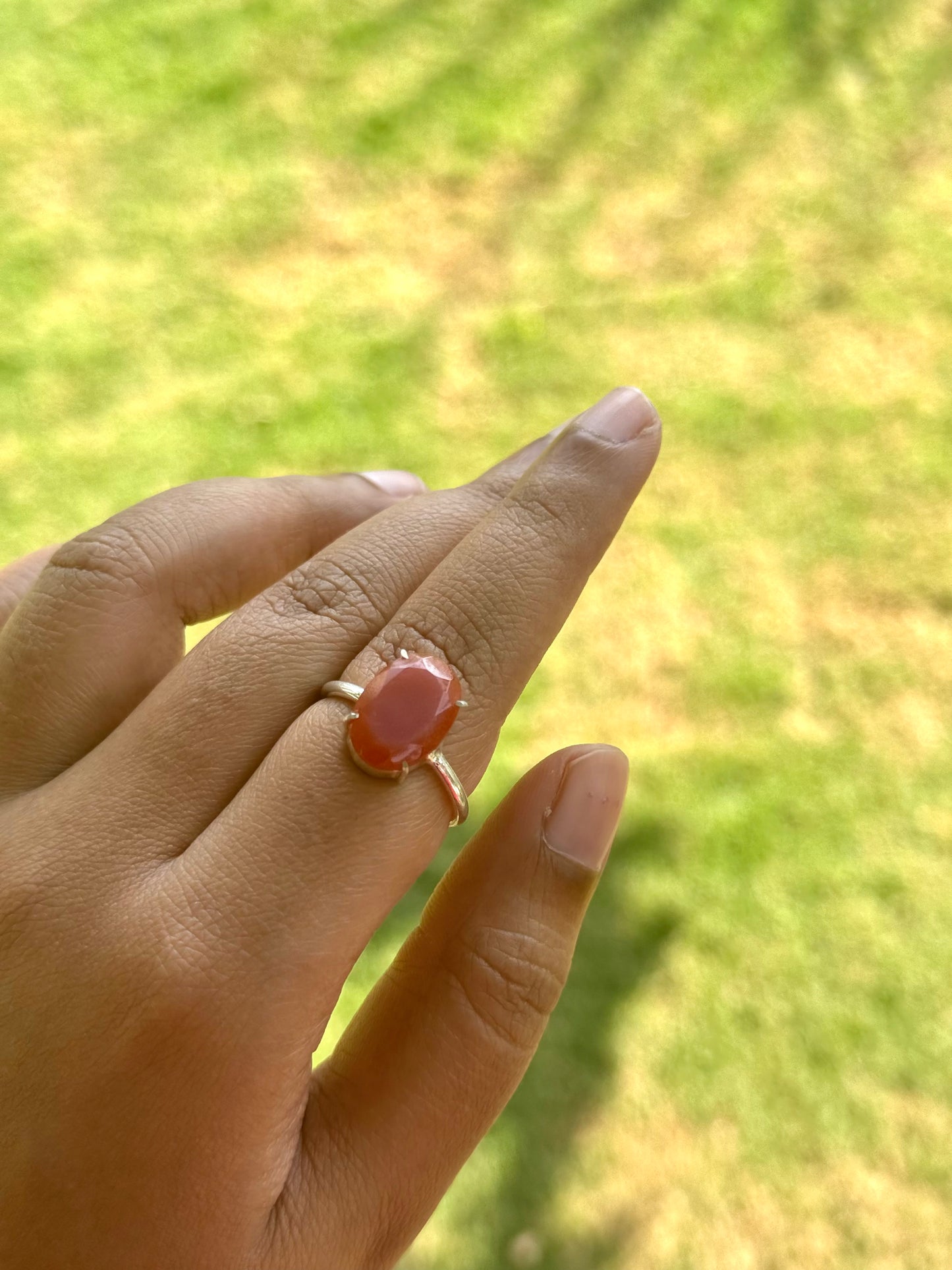 Confidence and Vitality Carnelian
ring adjustable