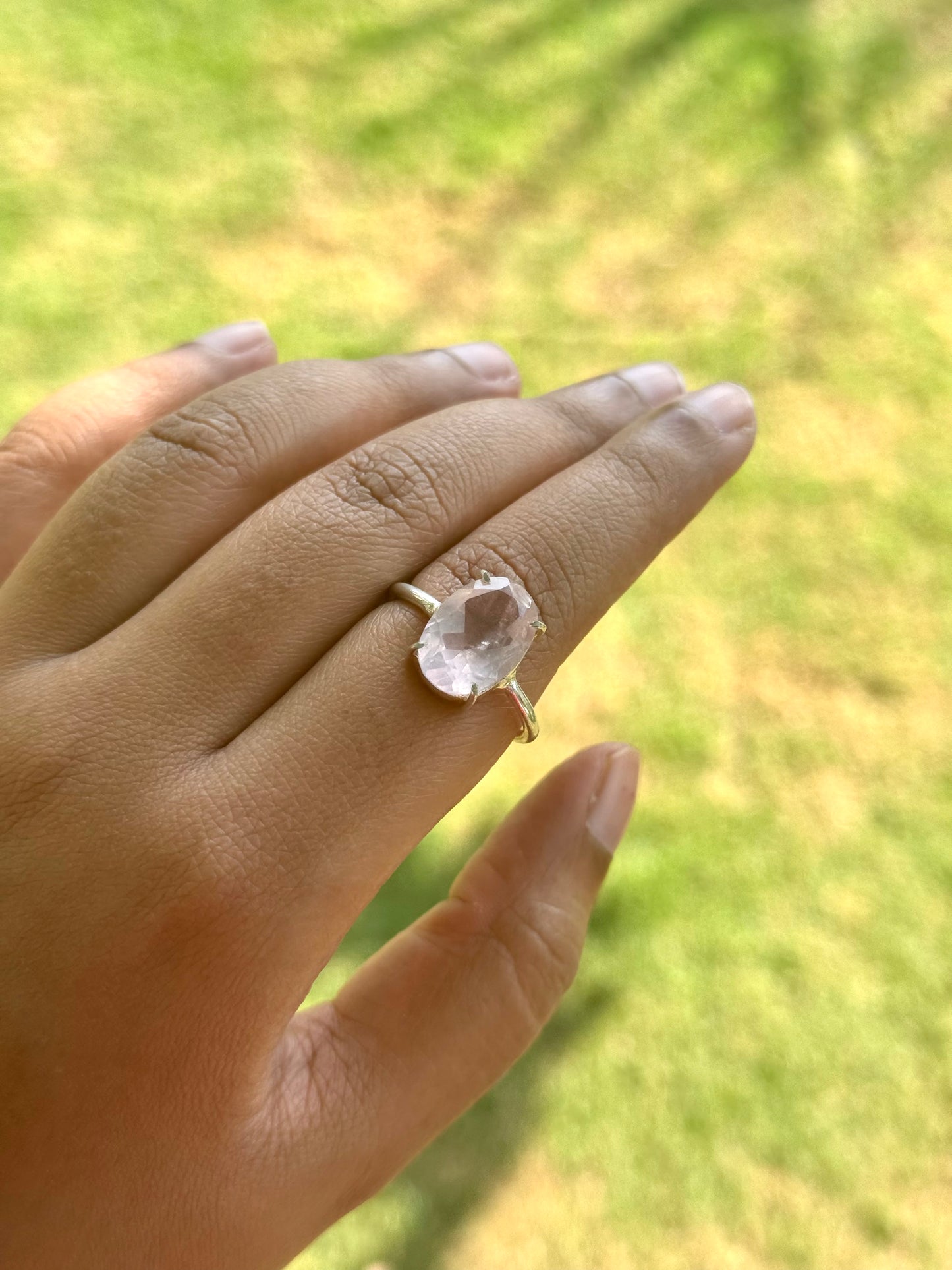 Self love and Beauty Rose Quartz
ring adjustable