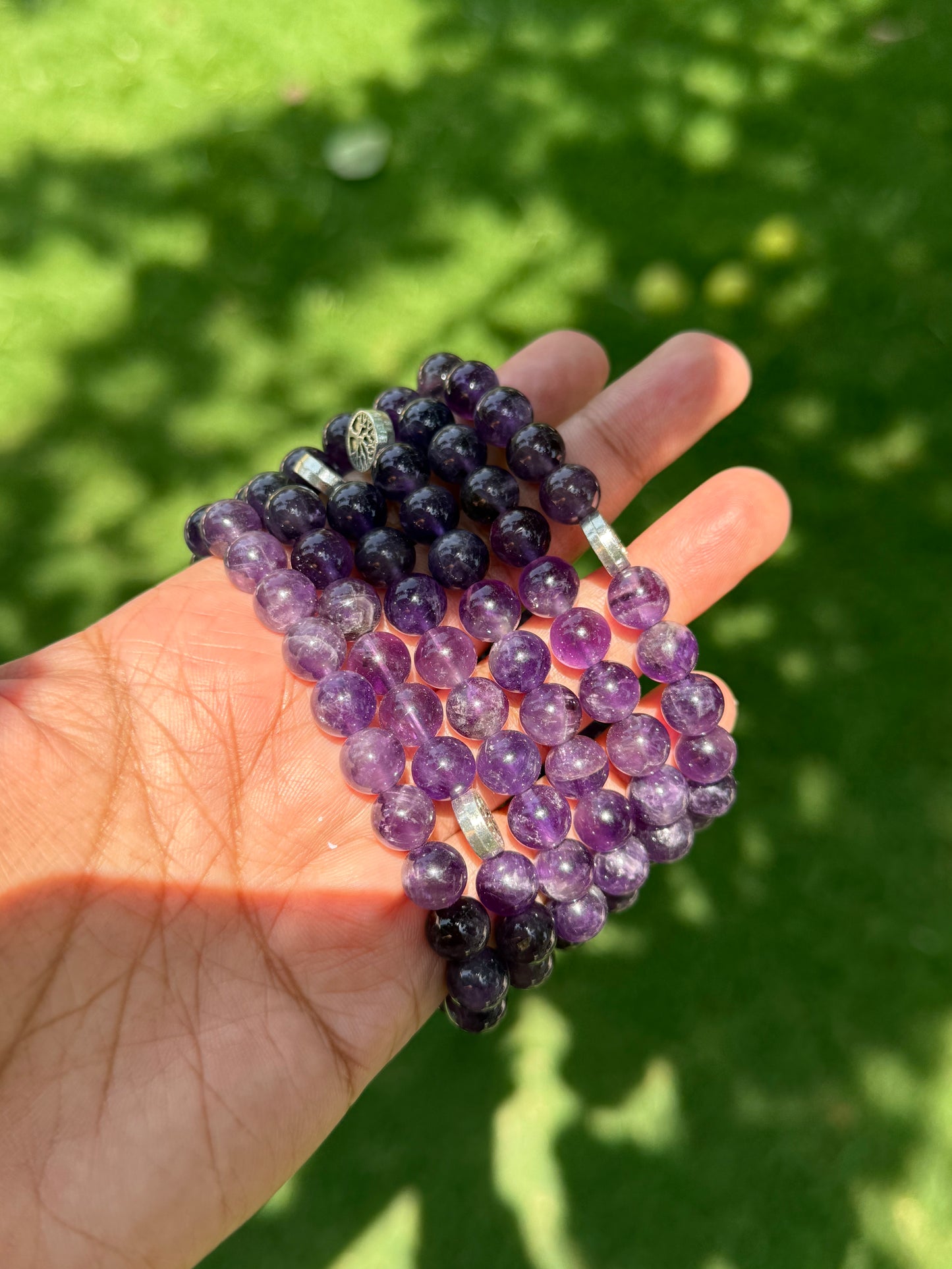 Anti Addiction + Enlightenment Amethyst Bracelet 8mm