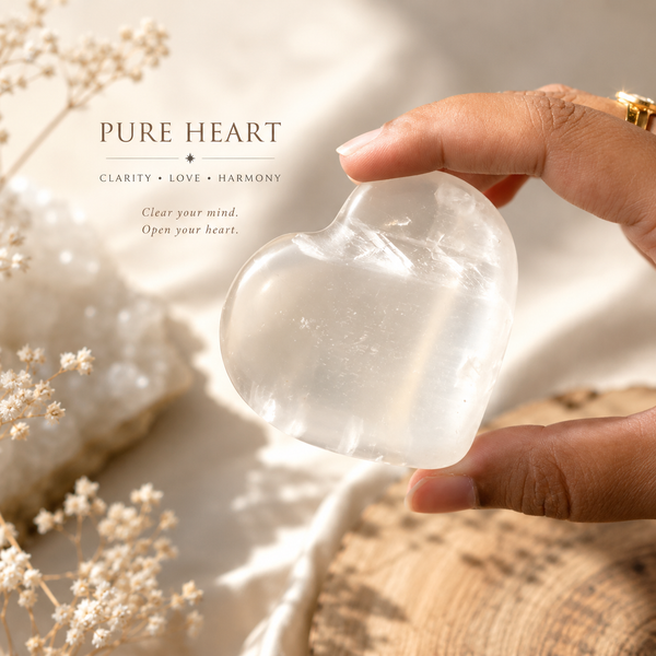 The Ultimate AURA & SPACE Cleanser Selenite Heart