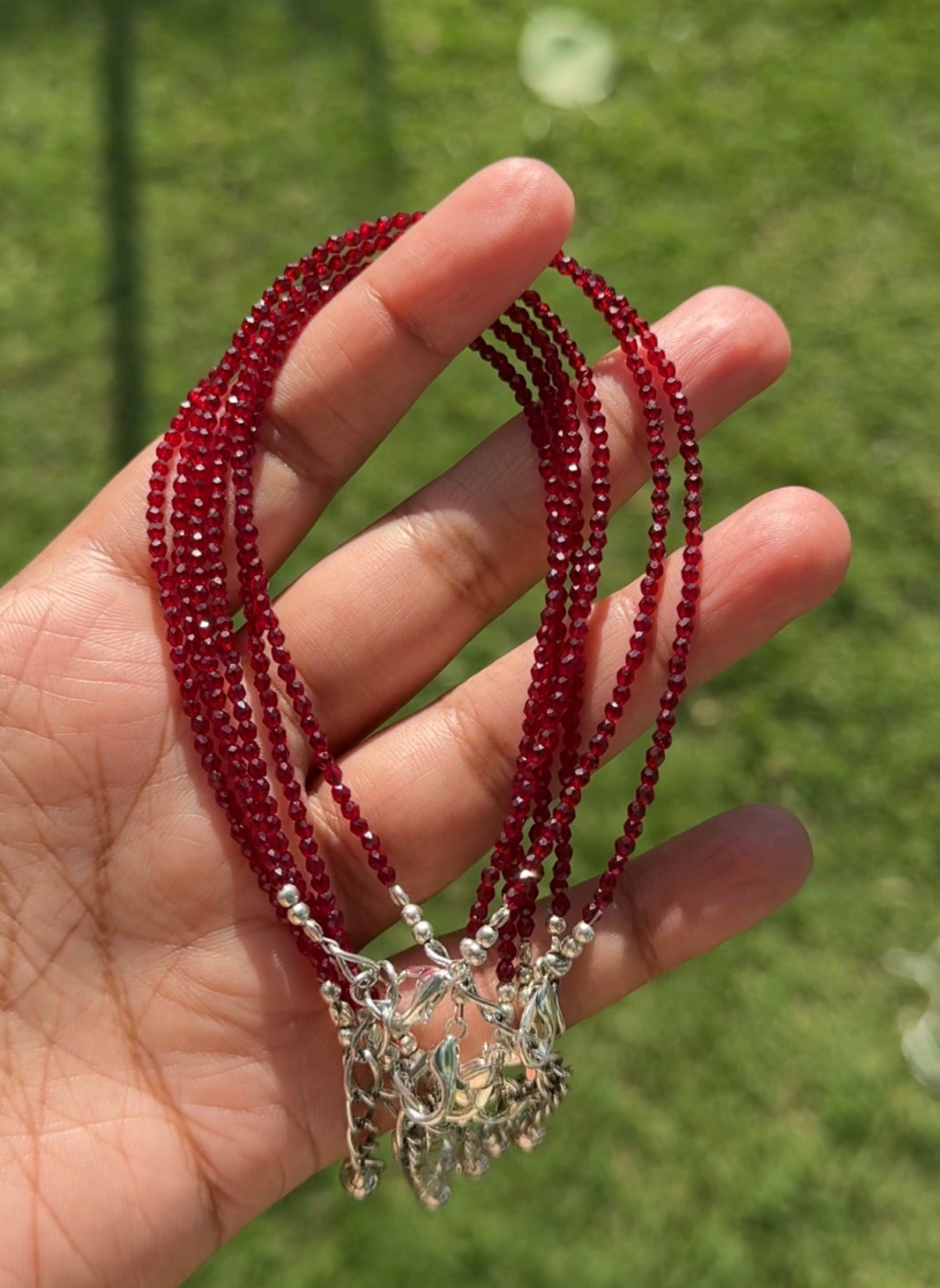 Manifest passion and creativity ~ Garnet Anklet